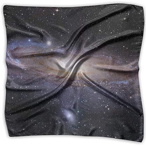 Merle House Vía Láctea Hechos de la galaxia Bufanda cuadrada estampada para mujer Tocado Cuello Bufandas de satén Pañuelo de mantón