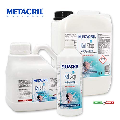 Metacril antical y aclarante – Kal Stop 3 l + dosificador. No Espuma, Ideal para Piscina o hidromasaje (Teuco, Jacuzzi, Dimhora, Intex,Bestway,ECC). Envío inmediato.