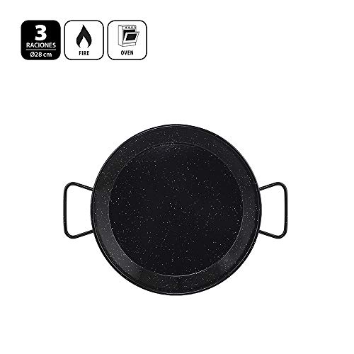 Metaltex - Paellera Acero Esmaltado 3 Raciones 28 cm