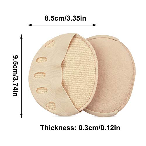 Metatarsal Pads Almohadilla Para El Antepié Metatarso Cojines De Antepié Almohadilla De Tela El Antepié Para El Antepié Almohadilla De Protección Transpirable Para Mujeres 2 Pares Color De Piel Negro