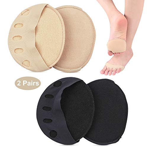 Metatarsal Pads Almohadilla Para El Antepié Metatarso Cojines De Antepié Almohadilla De Tela El Antepié Para El Antepié Almohadilla De Protección Transpirable Para Mujeres 2 Pares Color De Piel Negro