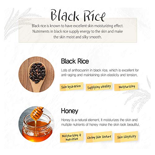 [Miclan] Honey Black Rice Moisturizing Mask 10pcs - (de Mediheal) Mascarilla revitalizante y hidrante con arroz negro y miel