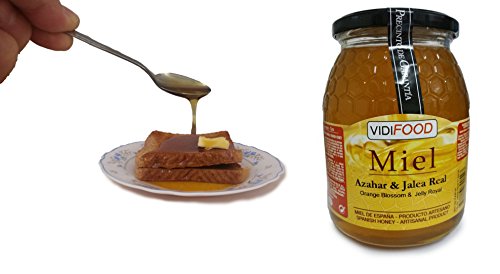 Miel de Azahar con Jalea Real - 6kg - Producida en España - Estimulante y altamente nutritiva - Aroma Floral Intenso y Sabor Fuerte y Dulce