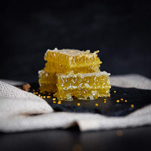 Miel de panal ImkerPur® en miel de acacia altamente aromática ( 2019 añada ), 400 g, en caja fresca de alta calidad y apta para alimentos.