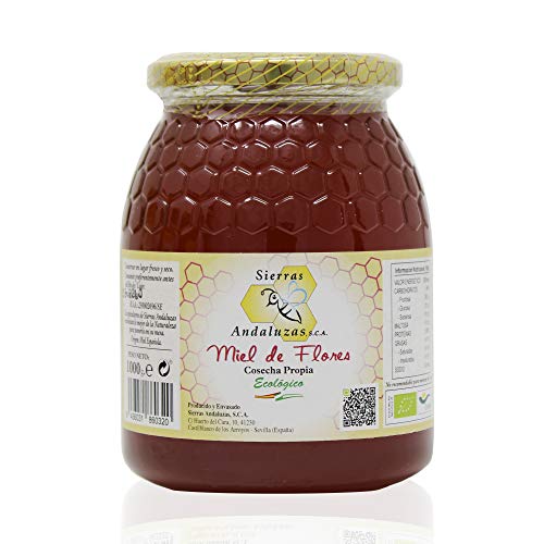 Miel Ecológica. 1kg. 100% andaluza, recolectada en la Sierra de Sevilla. Mil Flores. No pasteurizada ni micronizada.