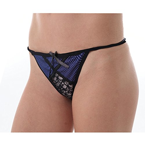 MIERSIDE Sexy Mujeres Lace G-String Tanga Panty Ropa Interior Pack de 4(XL, 4 Color)