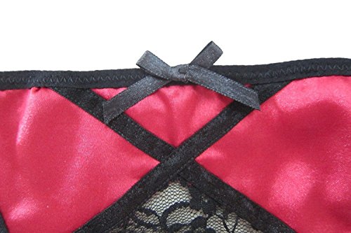 MIERSIDE Sexy Mujeres Lace G-String Tanga Panty Ropa Interior Pack de 4(XL, 4 Color)