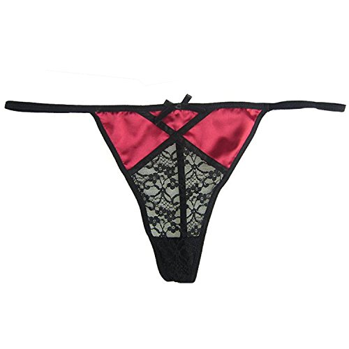 MIERSIDE Sexy Mujeres Lace G-String Tanga Panty Ropa Interior Pack de 4(XL, 4 Color)