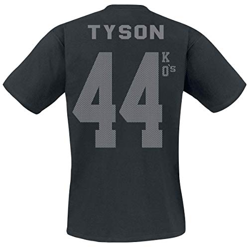 Mike Tyson Brooklyn Jersey Hombre Camiseta Negro L, 100% algodón, Regular