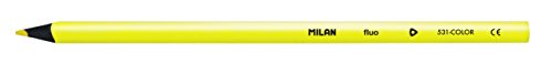 Milan 752306 - Lápices, 6 unidades, color fluorescente, multicolor