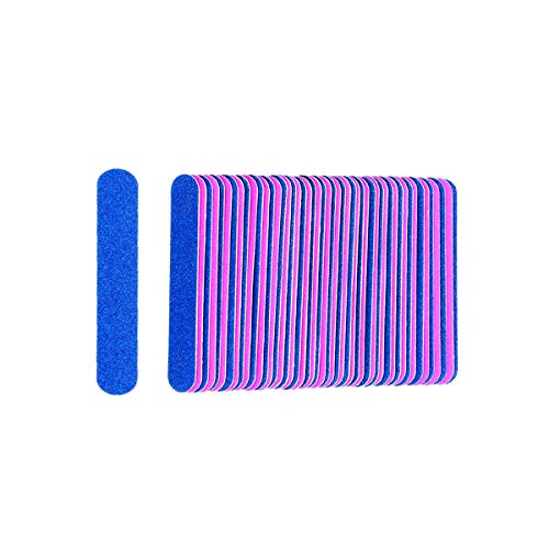 Mini limas de uñas, 100pcs desechables de doble cara Emery Board Manicura Nail Care Tool
