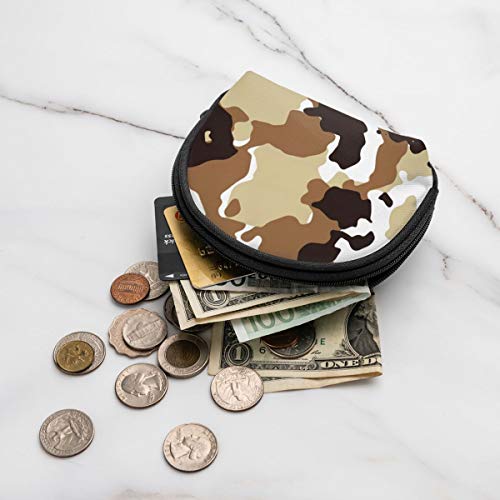 Mini Monedero para Mujer Camouflage Monedero Monedero Estuche de Cambio Lindo Tarjeta de crédito Monederos para Llaves Monedero pequeño 1pcs