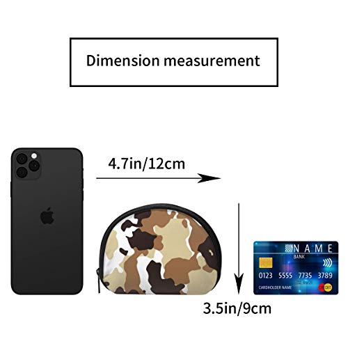 Mini Monedero para Mujer Camouflage Monedero Monedero Estuche de Cambio Lindo Tarjeta de crédito Monederos para Llaves Monedero pequeño 1pcs