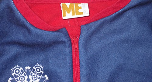 Minions - Pijama con cremallera para niño Azul marino y rojo. 4-5 Años