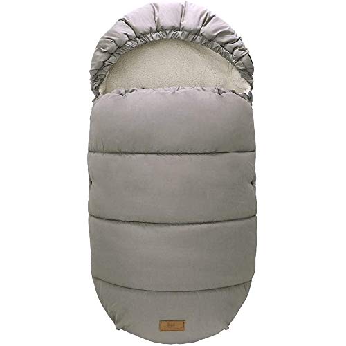 Miracle Baby Sacos Carrito Bebe,Sacos de Abrigo para Carritos Impermeable y Transpirable,Sacos Carrito Bebe Invierno Extraíble 90X48CM Gris