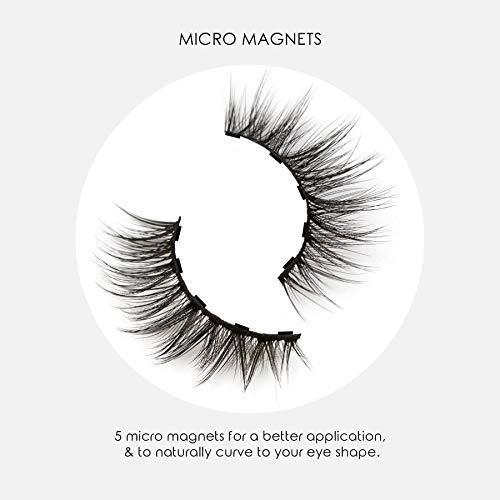 Mirenesse Magnomatic Kit Delineador de Ojos Magnético y Pestañas Reutilizables, Pestañas Falsas Fácil sin Adhesivo y sin Ensuciar