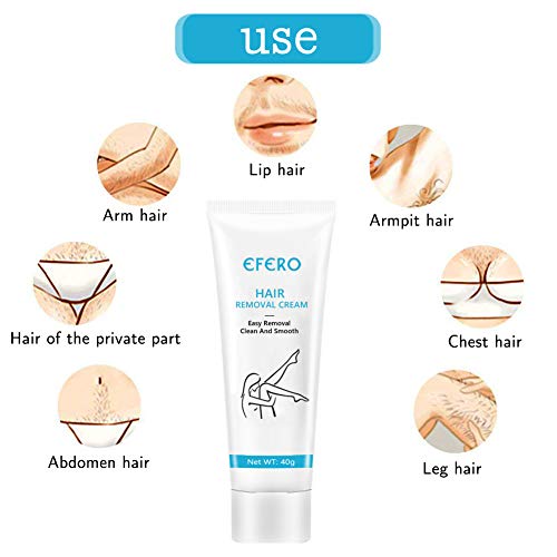 Miriqi Crema Depilatoria Mujer,Crema Depilatoria Crema Depilatoria Facial Mujer, en Bikini, Antebrazo, Pecho, Axila, Piernas y Brazos,Depilatoria sin Dolor, rápida y Efectiva, Deja la Piel Suave(40g)