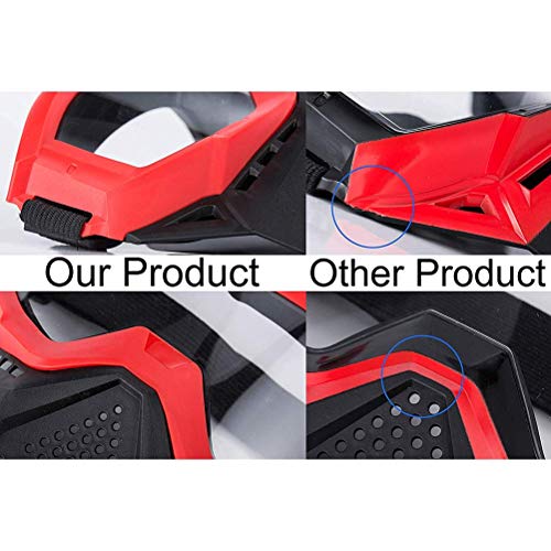 Miwaimao - Máscara facial con gafas para jugar al aire libre con gafas para rival Apollo Zeus Khaos Atlas Artemis Blasters Rival Mascarilla azul