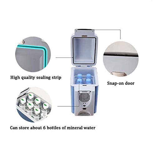 M＆K 7L Mini refrigerador para Maquillaje y Cuidado de la Piel, Compacto Enfriador/Calentador del Mini refrigerador para el Dormitorio de Coches, Incluye enchufes para Outlet 12V