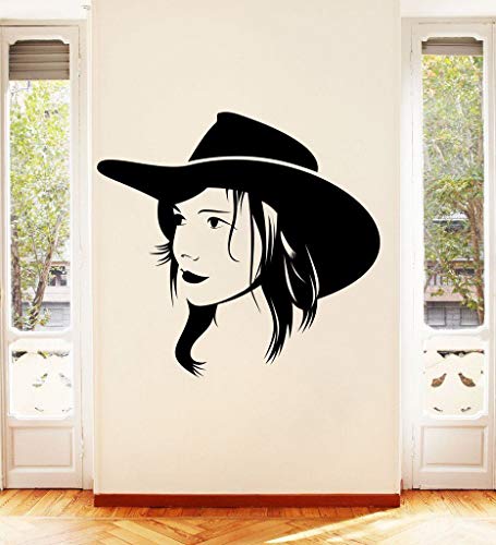 mlpnko Belleza decoración del hogar Retrato Femenino Etiqueta de la Pared Vinilo Arte diseño Moda calcomanía Dormitorio Sala de Estar 85x91cm
