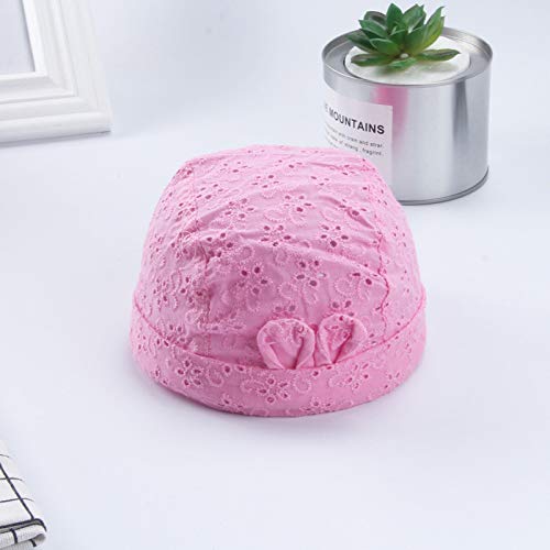 mlpnko Sombrero para niños Cuenca Gorra Visera de algodón Sombrero para el Sol Protector Solar Sombrero para Pescadores Rosa código Rojo