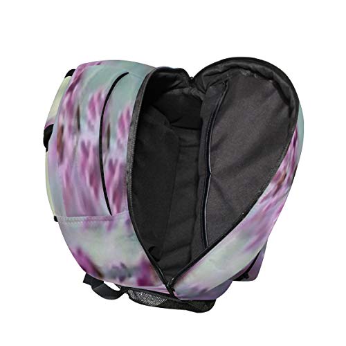 Mochila con hermoso detalle perfumado de flores de lavanda para mujer, impermeable, casual, para niñas jóvenes