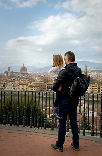 Mochila de Cuero Genuino para Mujer y Hombre - Convertible de 3 Maneras - Bolsas Casuales de Viaje para el día a día (Azul Marino)
