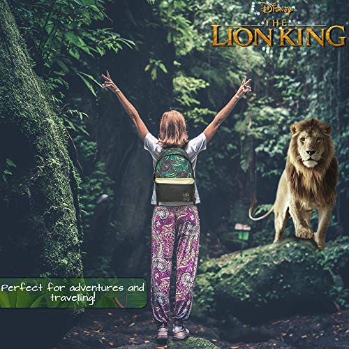 Mochila Disney Del Rey Leon Para Niños, Mujeres O Adolescentes | Mochila De Lona Para Niñas | Nuevas Mochilas Para Chicas De Las Películas De Disney En Negro Y Oro