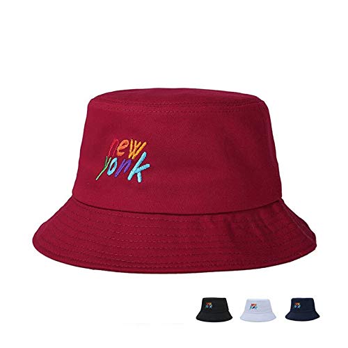 Moda Algodón Sombrero De Cubo Verano Viajes Al Aire Libre Sol Sombrero De Pescador Panamá Hip Hop Marea Sombrero Bordado De Color Cuenca Sombreros Azul Marinoenvío Gratis