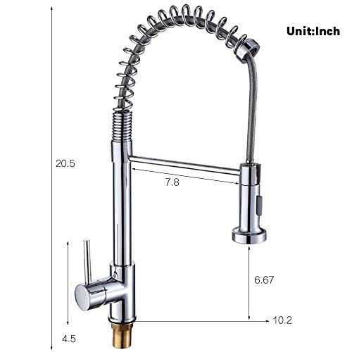Moderna Comercial neumáticos Hacia abajo grifo de la cocina, para Trabajo Pesado sin plomo sola manija de Alta Arco del fregadero de cocina grifos