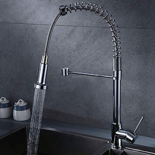 Moderna Comercial neumáticos Hacia abajo grifo de la cocina, para Trabajo Pesado sin plomo sola manija de Alta Arco del fregadero de cocina grifos