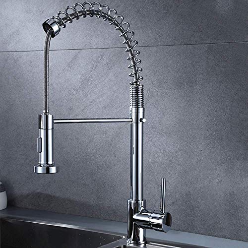 Moderna Comercial neumáticos Hacia abajo grifo de la cocina, para Trabajo Pesado sin plomo sola manija de Alta Arco del fregadero de cocina grifos