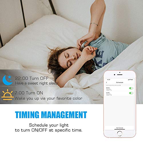 MoKo WiFi LED Bombilla Inteligente Ajustable Blanco Cálida E14 9w, Compatible con Alexa Echo, SmartThings, Google Home para Control de Fonética, App Control Remoto y Función de Tiempo - Blanco