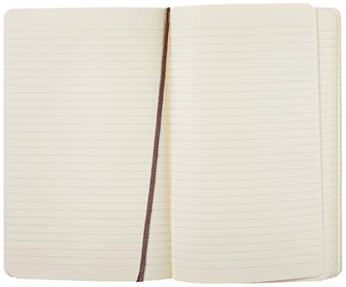 Moleskine - Cuaderno Clásico con Páginas Rayadas, Tapa Blanda y Goma Elástica, Negro (Black), Tamaño Grande, 192 Páginas