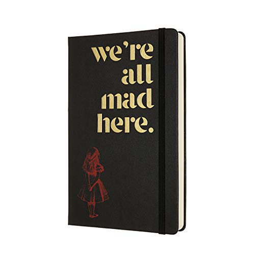 Moleskine Edición Limitada Alicia en el País de la Maravillas, Diseño Estamos Locos, Agenda Diaria 2020/2021 de 12 Meses, Tapa Dura, Tamaño Grande de 13 x 21 cm, 400 Páginas