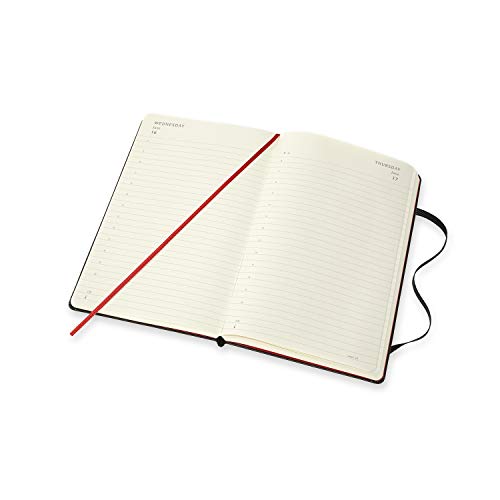 Moleskine Edición Limitada Alicia en el País de la Maravillas, Diseño Estamos Locos, Agenda Diaria 2020/2021 de 12 Meses, Tapa Dura, Tamaño Grande de 13 x 21 cm, 400 Páginas