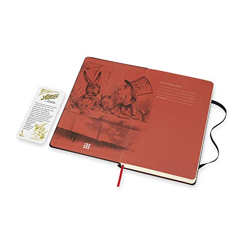 Moleskine Edición Limitada Alicia en el País de la Maravillas, Diseño Estamos Locos, Agenda Diaria 2020/2021 de 12 Meses, Tapa Dura, Tamaño Grande de 13 x 21 cm, 400 Páginas