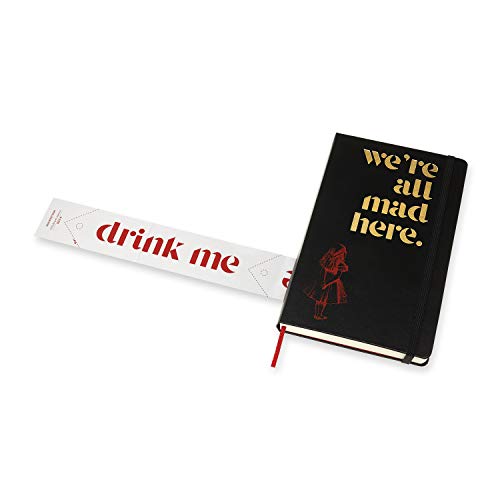 Moleskine Edición Limitada Alicia en el País de la Maravillas, Diseño Estamos Locos, Agenda Diaria 2020/2021 de 12 Meses, Tapa Dura, Tamaño Grande de 13 x 21 cm, 400 Páginas