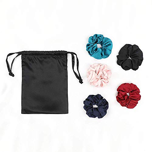 Mommesilk 5 unidades de esponjas de seda para lazos y coleta diadema diademas mujeres niñas gruesas banda de pelo