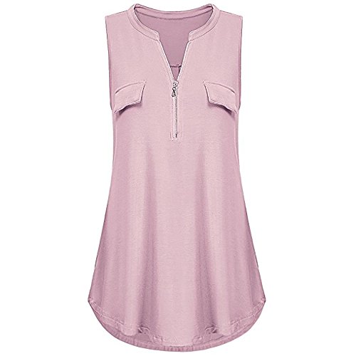 MOMOXI Chaleco para Mujer, Mujeres del cordón del Verano Remiendo Camisetas sin Mangas Casuales sin Mangas Tops Chaleco Blusa Grande Chic T Shirt tee Moda Camisas Blusa Camiseta Slim para