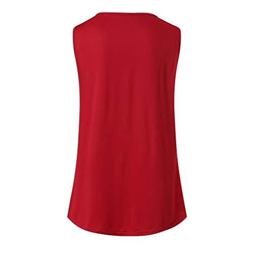 MOMOXI Chaleco para Mujer, Mujeres Verano Sexy Casual Cuello sin Mangas Corta Camiseta Crop Chaleco Ropa Camisetas sin Mangas Tank Top Cute Letra Impreso Strappy Sexy Casual sin Mangas Blusa Cami