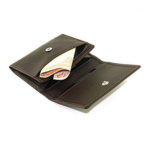 Monedero Unisex, Hecho a Mano en España, Marca Casanova, Hecha en Piel de Vacuno, Ref. 10004 Marrón