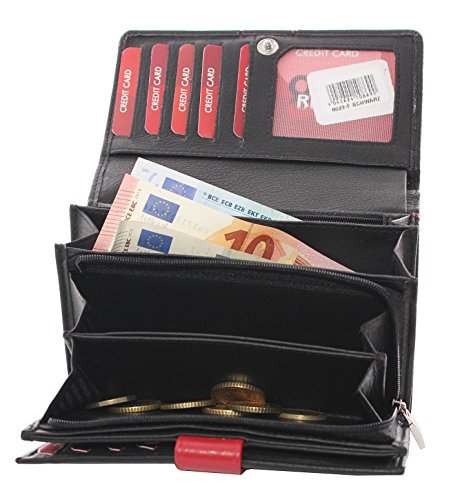 Monedero XXL de piel para mujer