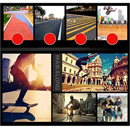 Monopatín for Principiantes Arce Cubiertas 31"x8 Patín Completo Longboards con la Rueda del Flash PU y ABEC-7 Teniendo ZHNGHENG (Color : K)