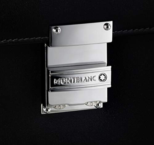 Montblanc Mont Blanc Cuero Negro Meisterstuck Triple Gusset Frames Maletín 105925