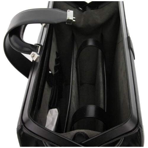 Montblanc Mont Blanc Cuero Negro Meisterstuck Triple Gusset Frames Maletín 105925