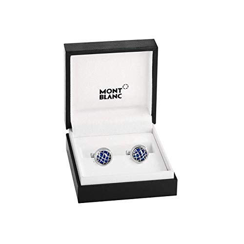 Montblanc Round Cufflinks with Lapis Lazuli 123801