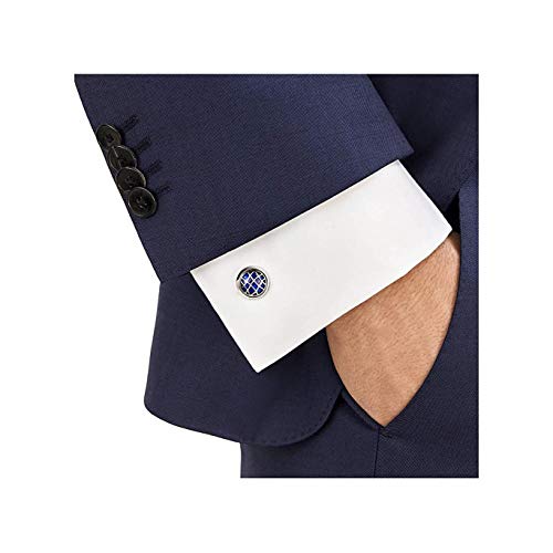 Montblanc Round Cufflinks with Lapis Lazuli 123801