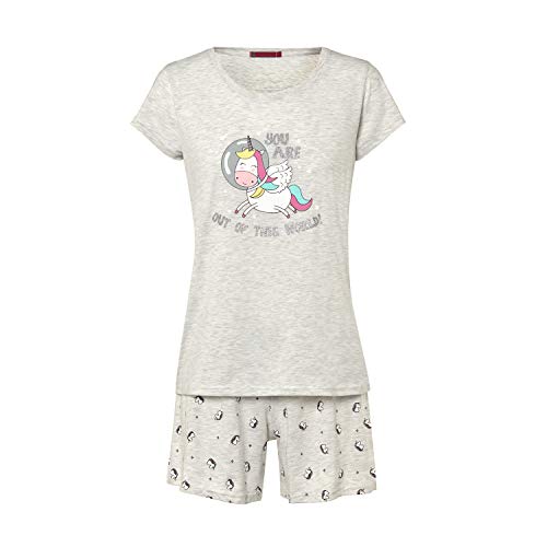 Montse Interiors, S.L. Pijama Mujer Corto Unicornio (Unicorn, XL)