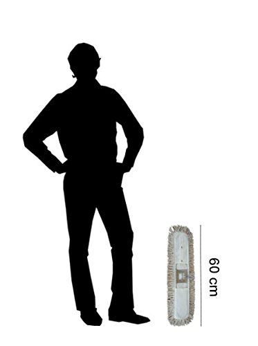 Mopa plana industrial de algodón de 15x60 cms con bastidor metálico